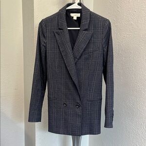 Treasure & Bond Charcoal Checkered Blazer